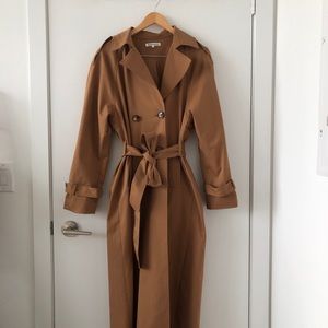 Reformation Holland Trench Coat, Size M in Tan